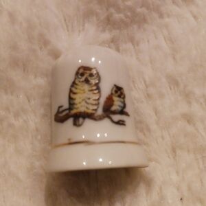 White Owl Decor Accent with Cartoon Design